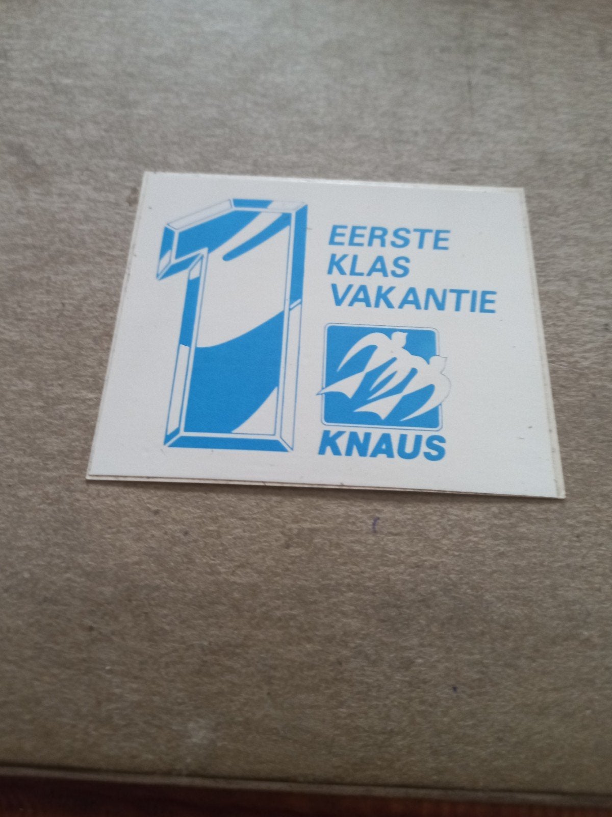 Knaus 'Eerste Klas Vakantie' Sticker, Ophalen of Verzenden