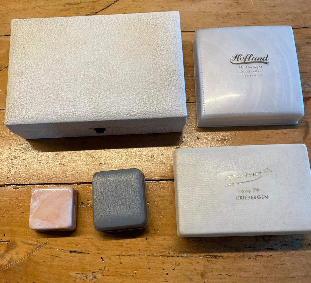 Juwelen doosjes 5 stuks vintage, Ophalen of Verzenden