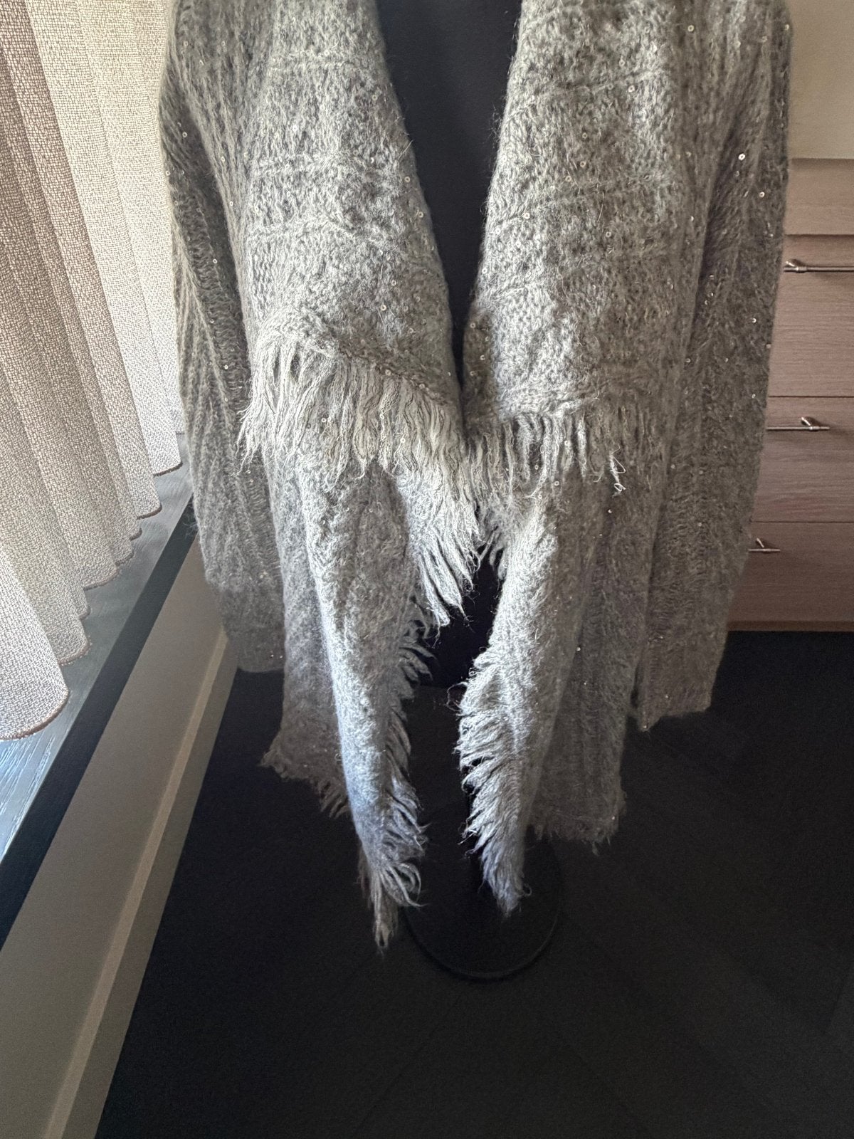 Stijlvol Repeat grijs vest met pailletten - Repeat, Ophalen of Verzenden, Zo goed als nieuw, Maat 38/40 (M), Grijs