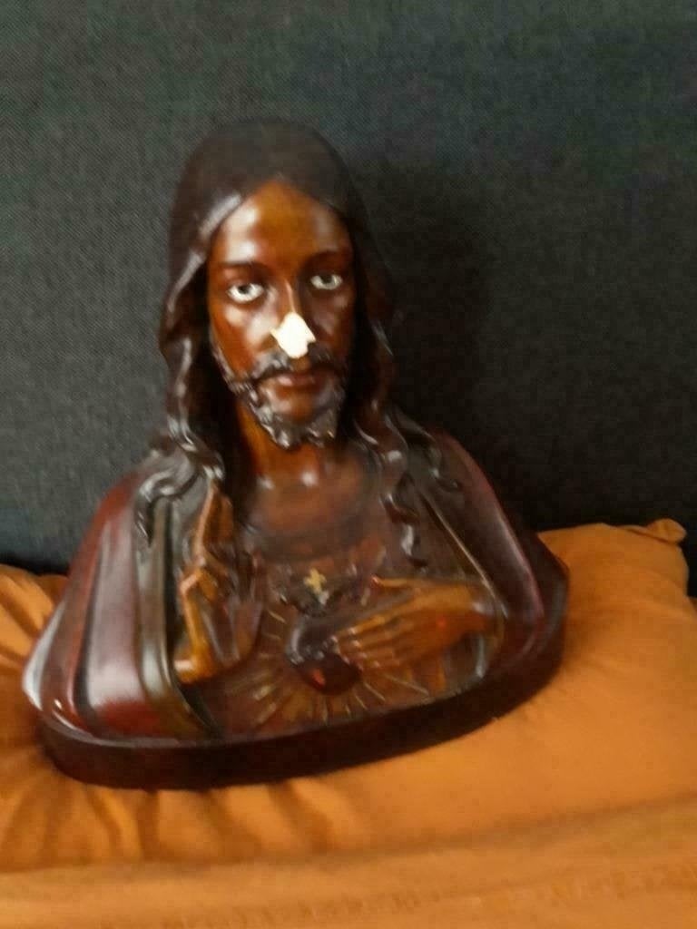 1 religie jezus christus borstbeeld buste ongeveer 34 cm, Ophalen