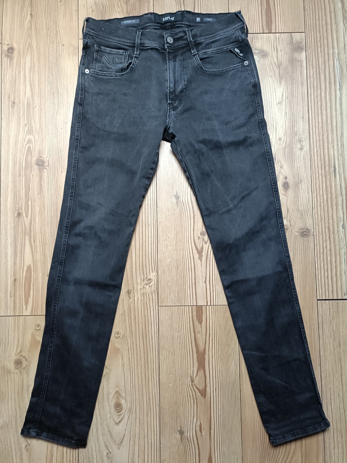 Replay anbass hyperflex maat 32-34, Kleding | Heren, Ophalen of Verzenden, Zo goed als nieuw, Zwart, W32 (confectie 46) of kleiner