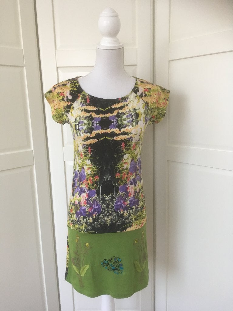 Peace & Love zgan ibiza style print mini jurk, maat S, Zwart, Ophalen of Verzenden, Zo goed als nieuw, Peace & Love
