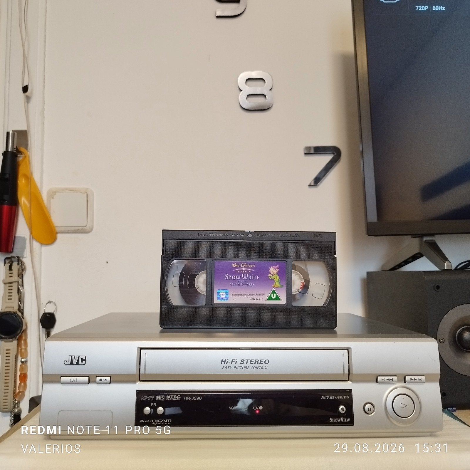 JVC-MODEL HR-J590.HIFI / NTSC playback., Ophalen of Verzenden, Gebruikt, VHS-speler of -recorder