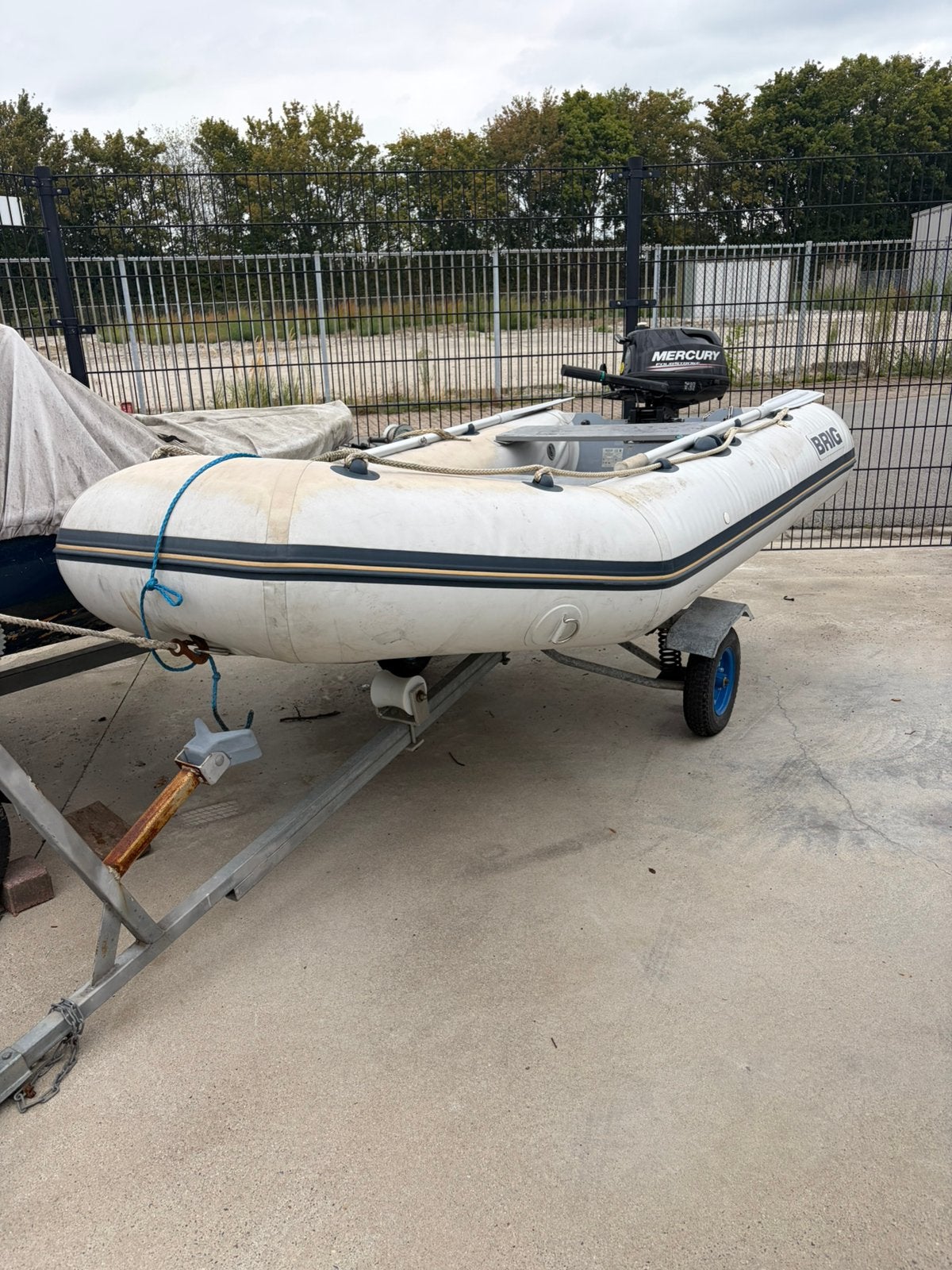 BRIG Rubberboot met goed lopende Mercury motor, Watersport en Boten, Rubberboten, Ophalen, Gebruikt, PVC, Brig
