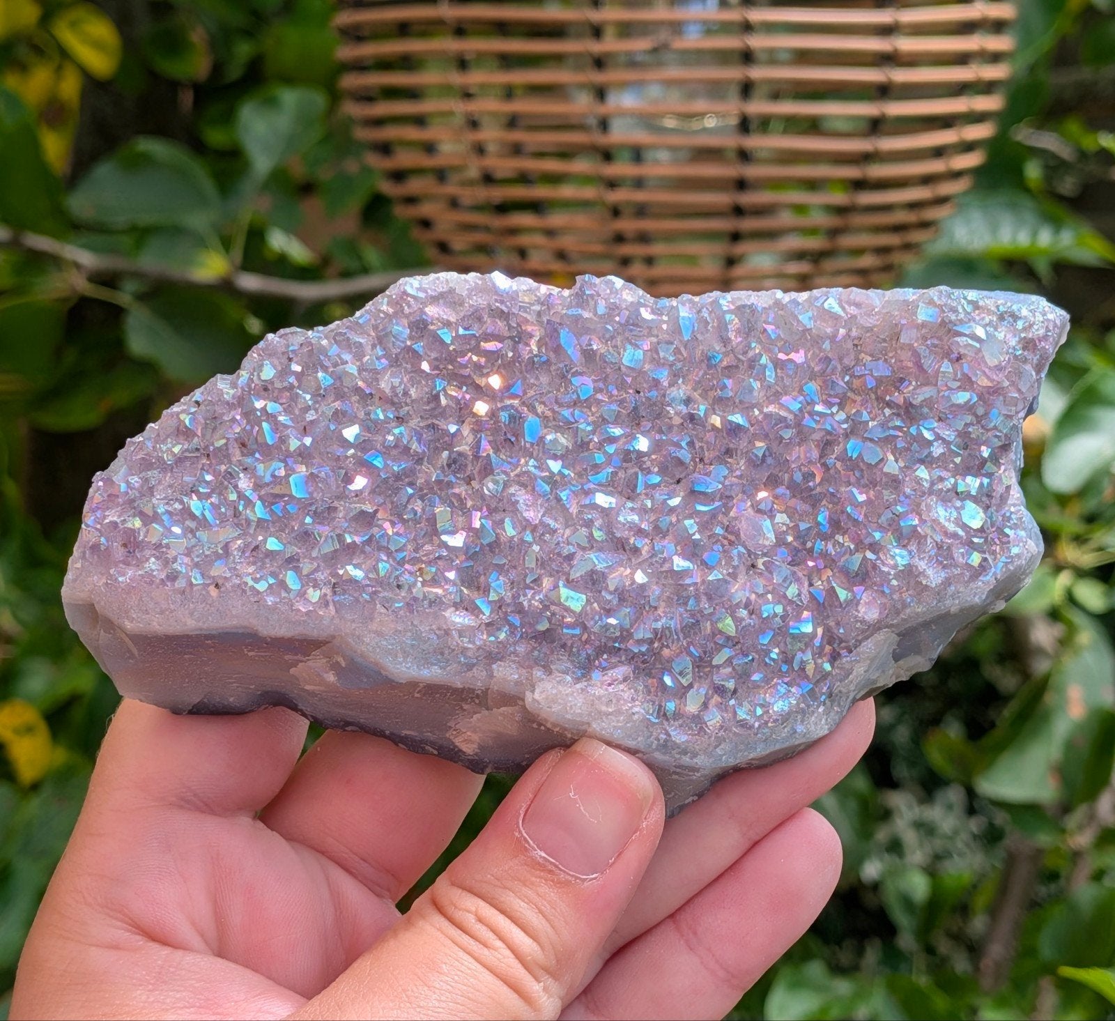 Angel aura amethist cluster, Ophalen of Verzenden
