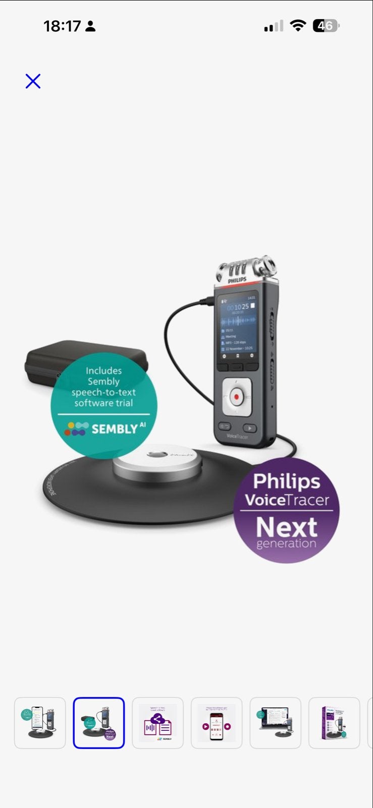 Philips DVT8115 Voice Tracer - Ongebruikt met tafelmicrofoon, Ophalen of Verzenden, Nieuw