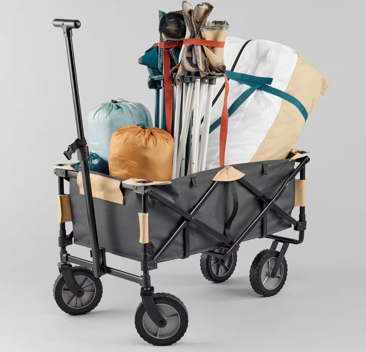 Opvouwbare Quechua bolderkar - Ideaal voor kamperen, Caravans en Kamperen, Bolderkarren, Ophalen, Opvouwbaar, Zo goed als nieuw