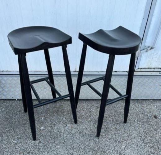 3 stuks houten horeca bistro Thonet café krukken, Ophalen, Met voetsteun, 60 tot 90 cm, Zo goed als nieuw