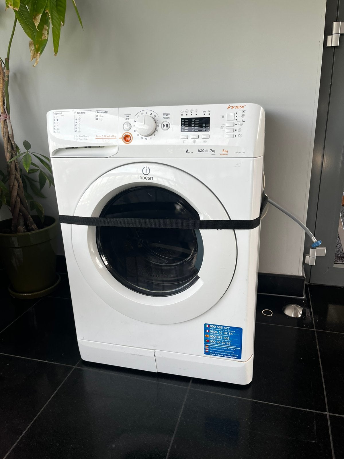 Indesit Innex XWDA751480 Wasdroogcombinatie – 7kg/5kg, Witgoed en Apparatuur, Ophalen, Zo goed als nieuw, 85 tot 90 cm, 1200 tot 1600 toeren