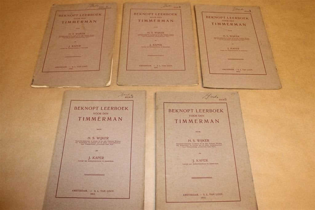 Leerboek voor den Timmerman - 1912, Ophalen of Verzenden, Gelezen, Bouwkunde
