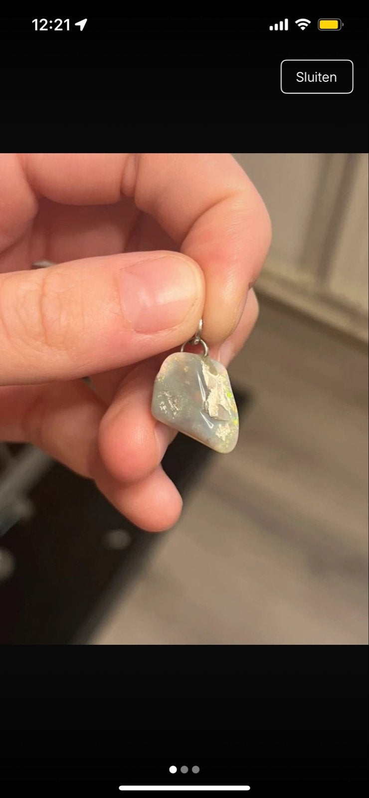 Mooie opaal hanger ketting, Overige kleuren, Ophalen of Verzenden, Zo goed als nieuw, Steen of Mineraal