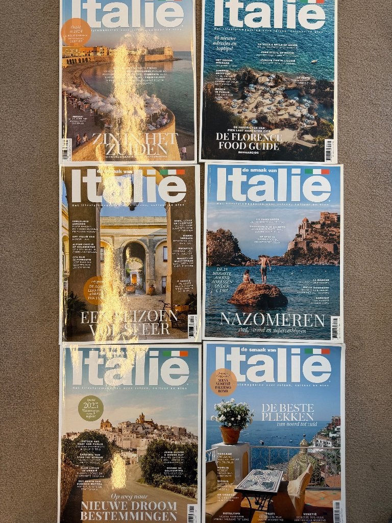 6 x De smaak van Italie, lifestyle magazine, 2024 / 2025, Ophalen of Verzenden, Zo goed als nieuw, Sport en Vrije tijd