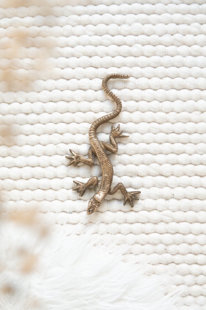 Messing/ brons / koper vintage salamander hagedis nr.5, Ophalen of Verzenden