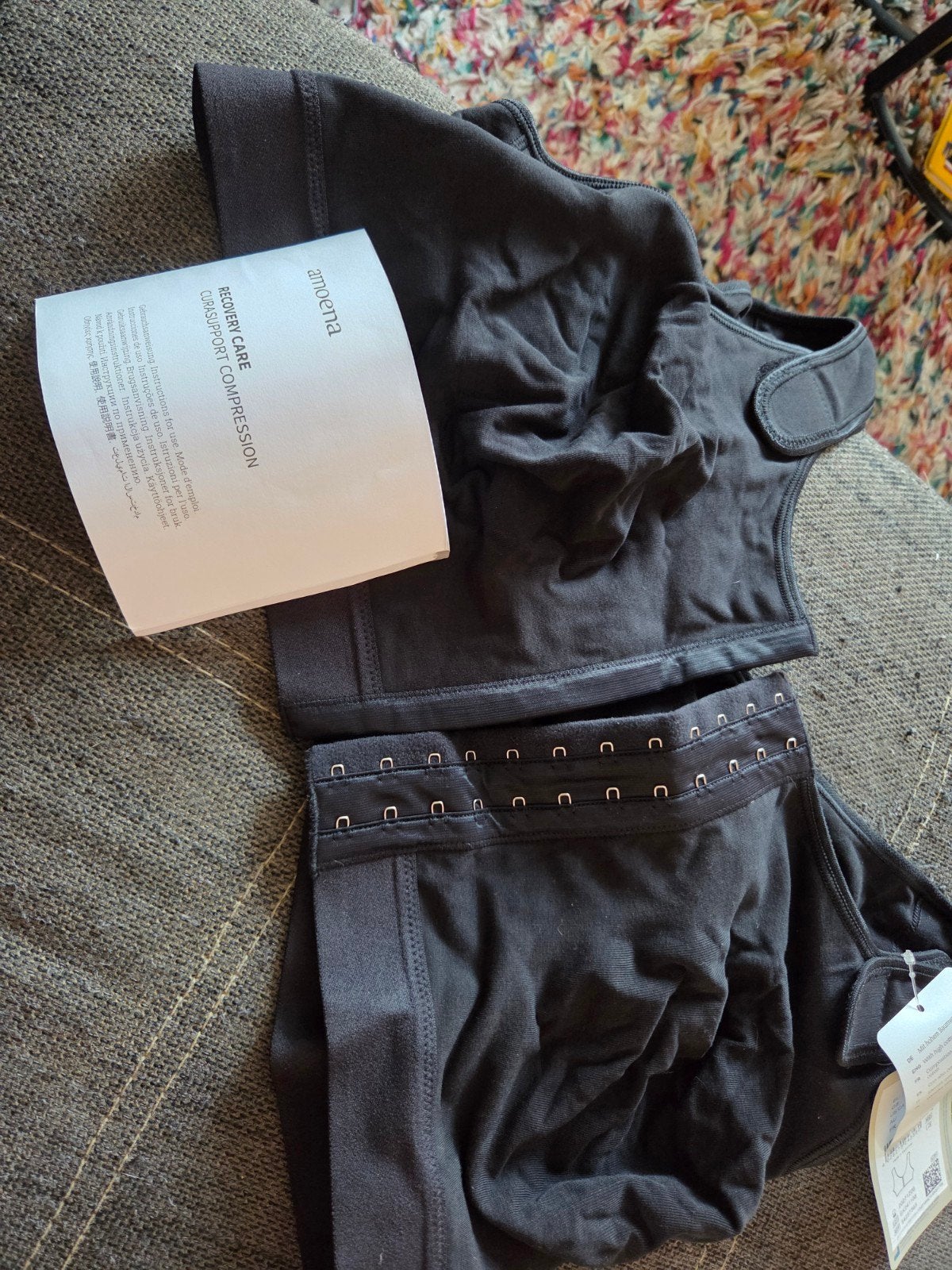 Amoena compressie BH maat 100E met voorsluiting, Amoena, Ophalen of Verzenden, Zwart, BH