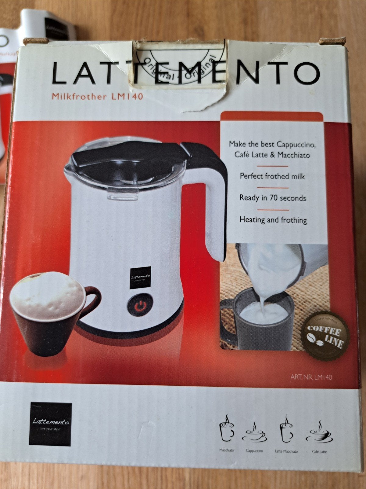 Lattemento Melkopschuimer LM140 - Perfect schuim in 70 sec., Witgoed en Apparatuur, Melkopschuimers, Ophalen of Verzenden, Zo goed als nieuw