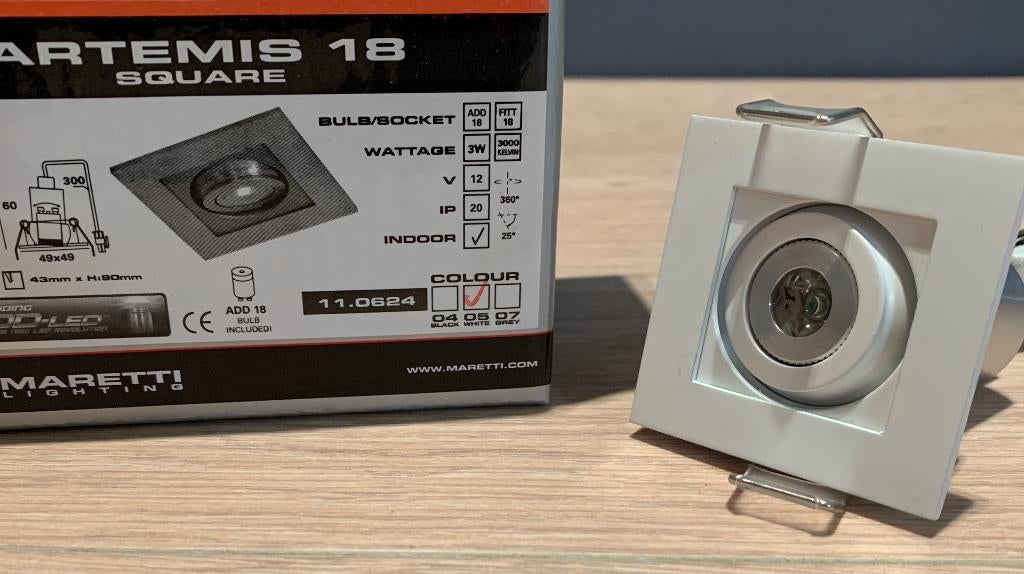 Strakke spots Maretti Piet Boon LED vierkant twv € 59,00 st, Ophalen of Verzenden, Nieuw, Metaal of Aluminium, Led