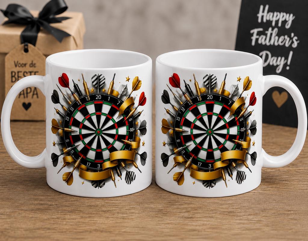 Unieke dart mok – perfect cadeau!, Ophalen of Verzenden, Zo goed als nieuw