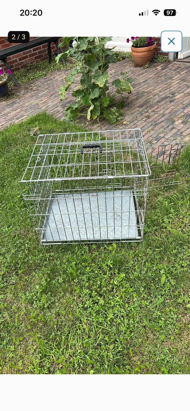 Twee opvouwbare benches en twee manden, Ophalen, Gebruikt