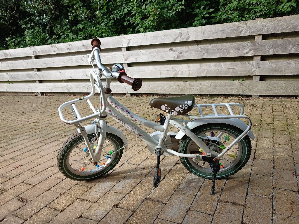 Meisjes fiets 14 inch, Ophalen, Gebruikt, 14 inch of minder, Handrem