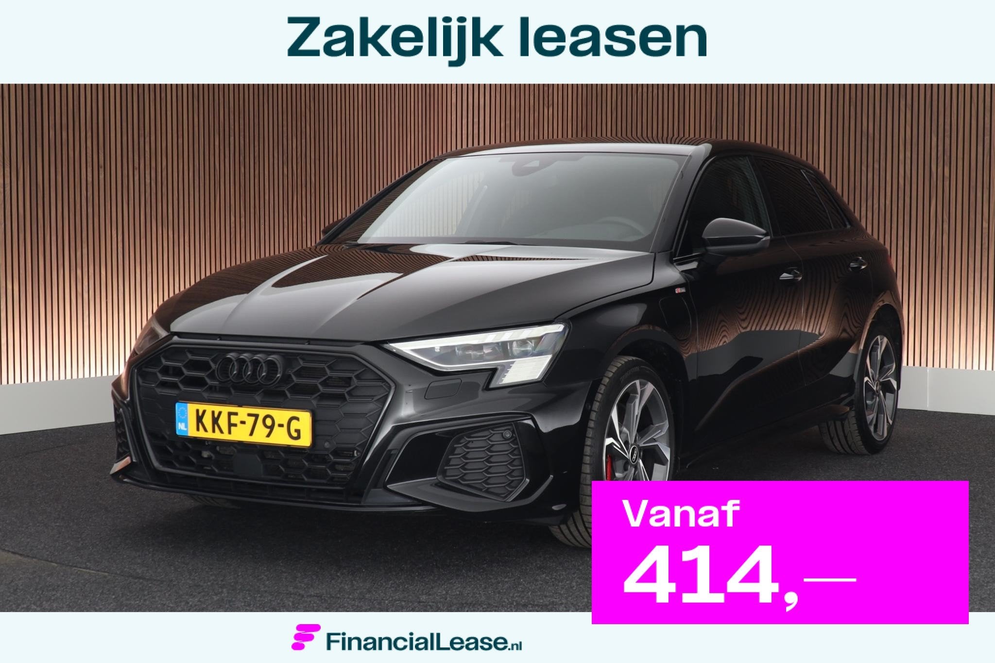 Audi A3 Sportback 45 TFSIe 245pk S edition Competition Camer, 77 km/l, Gebruikt, 4 cilinders, Leder en Stof