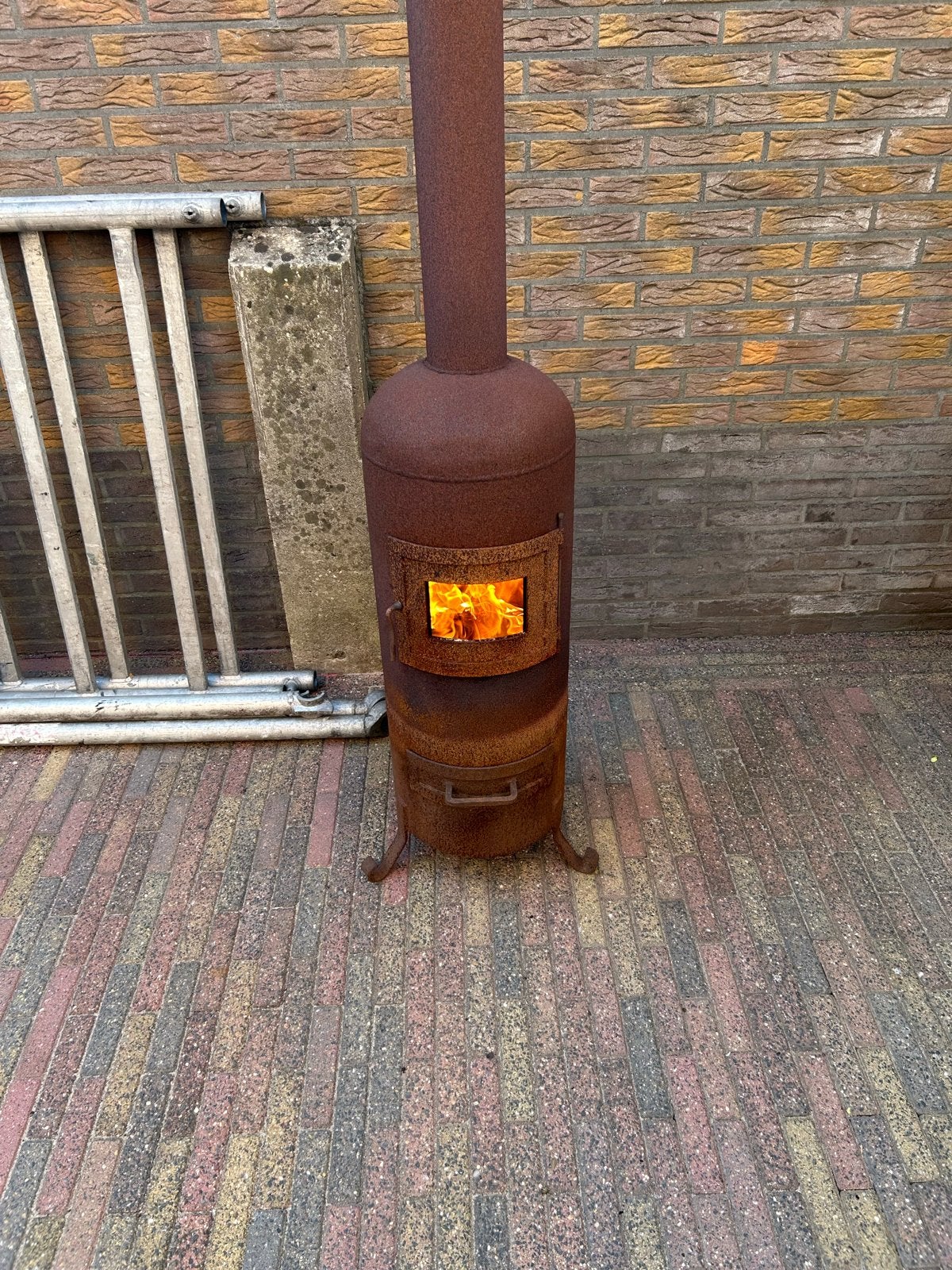 Robuuste Houthaard - Vrijstaande Kachel voor Buiten, Huis en Inrichting, Haarden, Ophalen, Gebruikt, Vrijstaande haard, Houthaard
