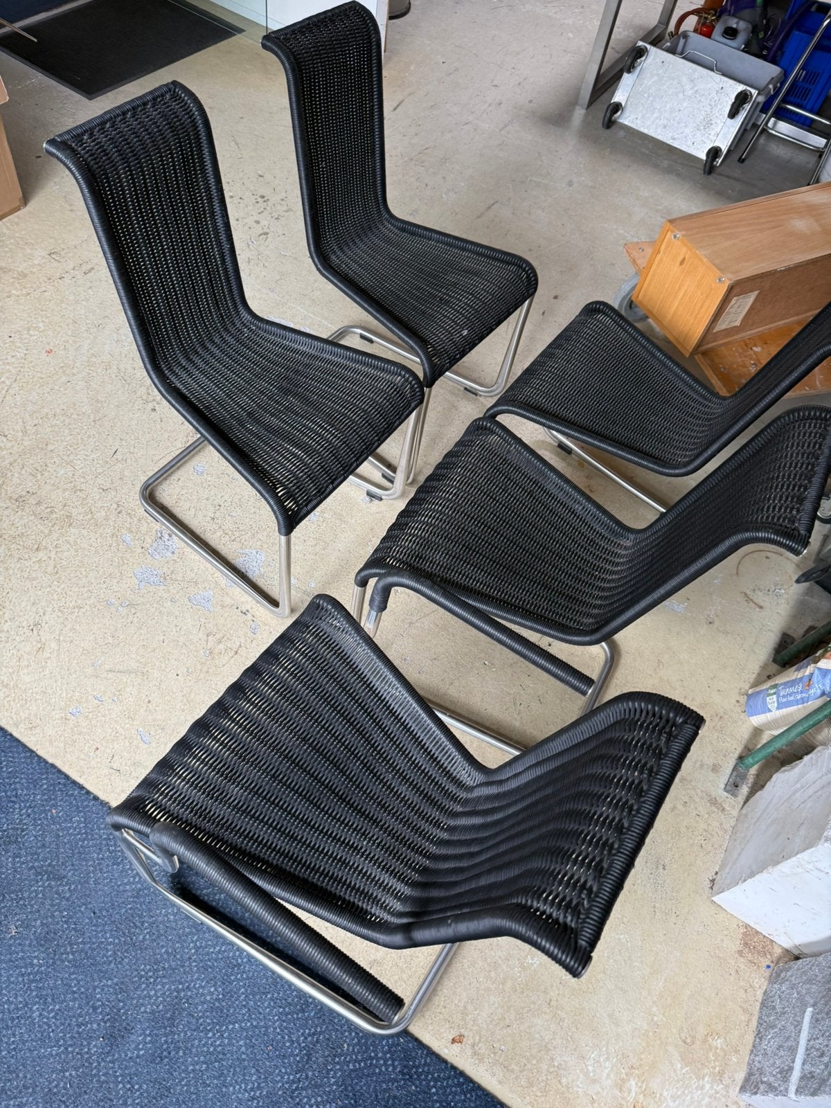 4x Tecta B20 stoelen en gratis één D20, Ophalen, Gebruikt, Zwart, Vier
