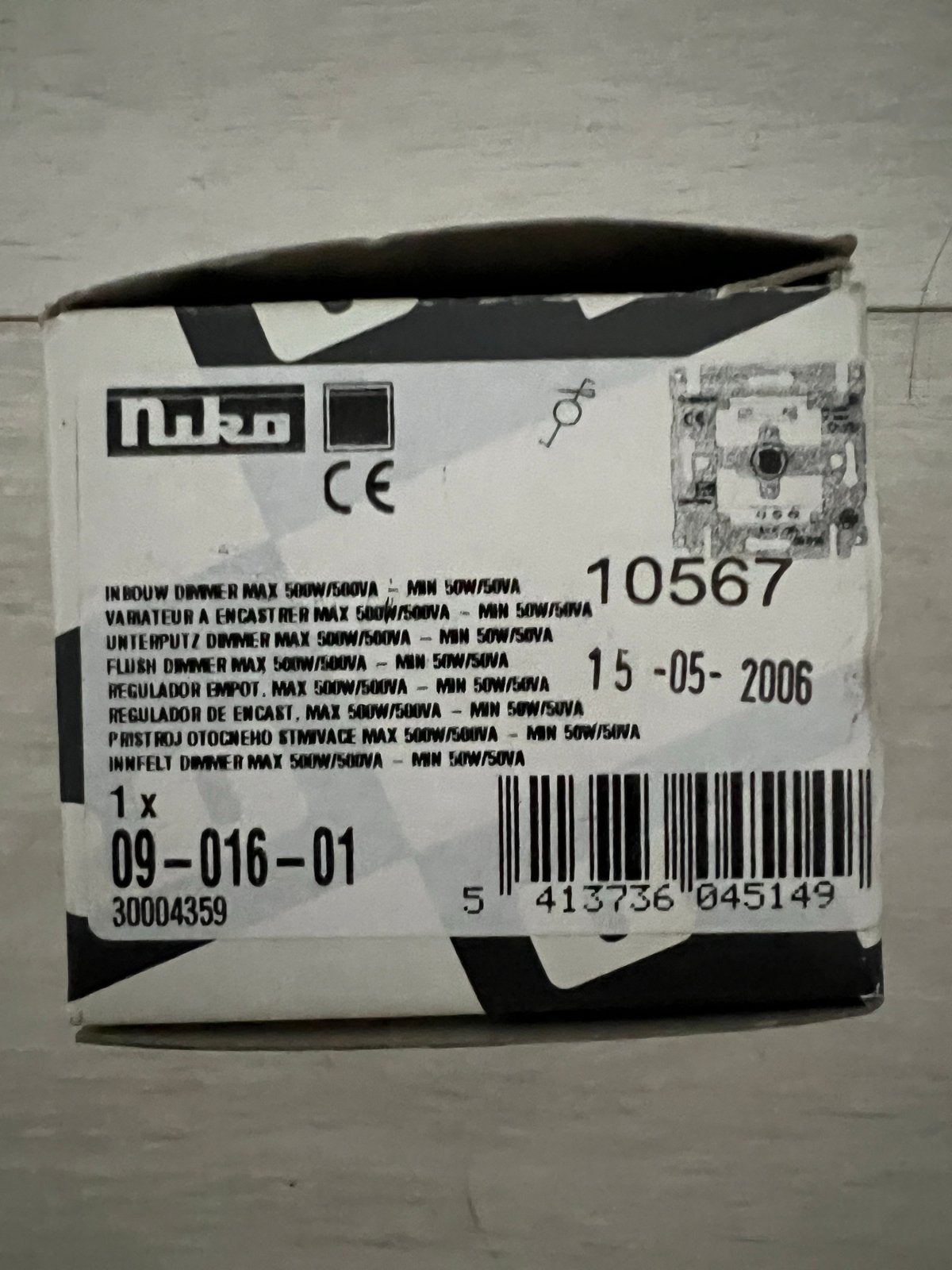 Niko Inbouw Dimmer 50-500W/VA, Ophalen of Verzenden, Nieuw, Overige merken, Dimmer