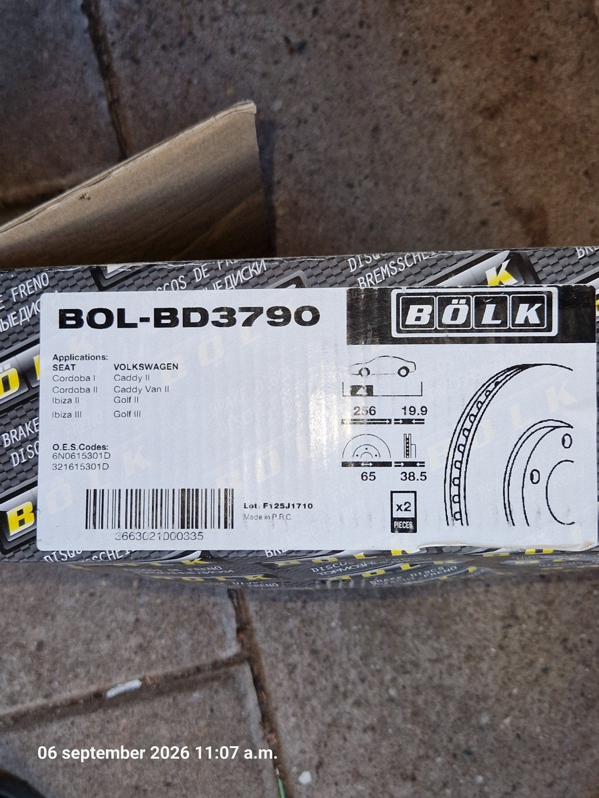 BÖLK Remschijven BOL-BD3790 voor diverse VAG modellen, Ophalen of Verzenden