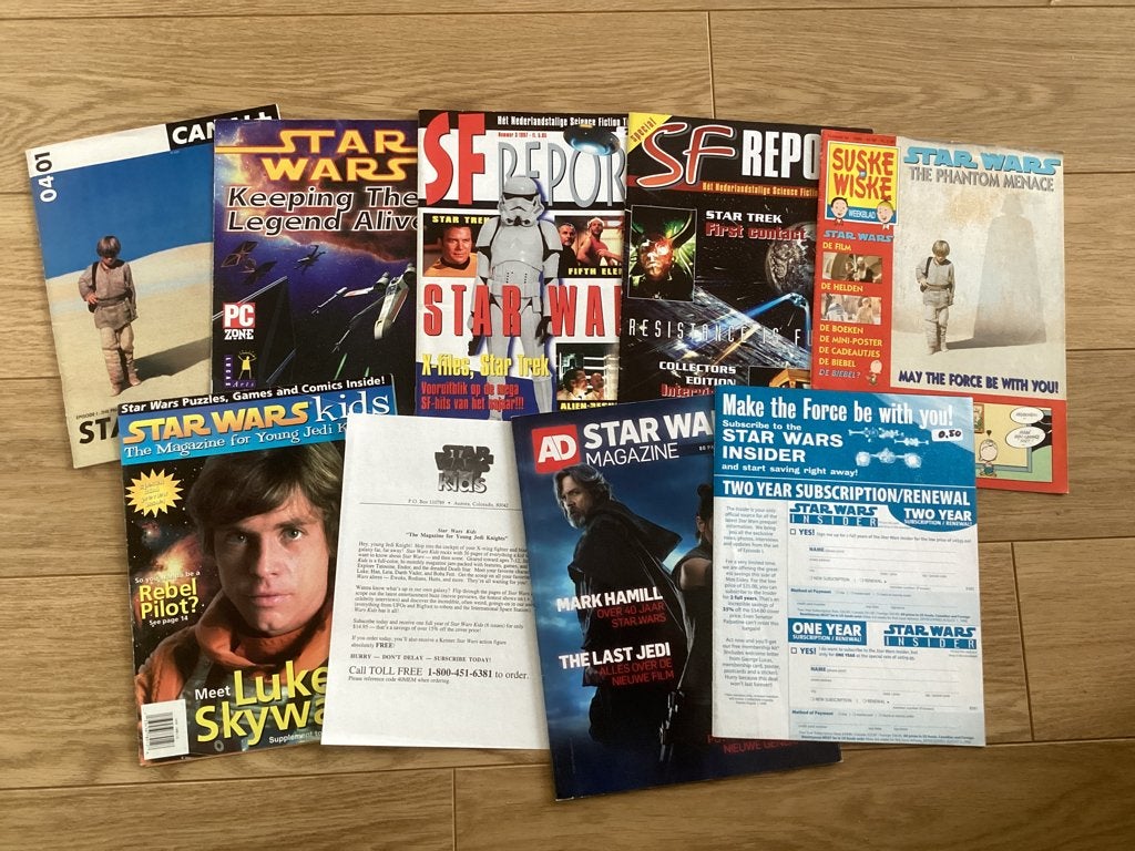 Star Wars tijdschriften diverse oa. Insider, SF Report, Ophalen of Verzenden, Gebruikt, Boek of Poster