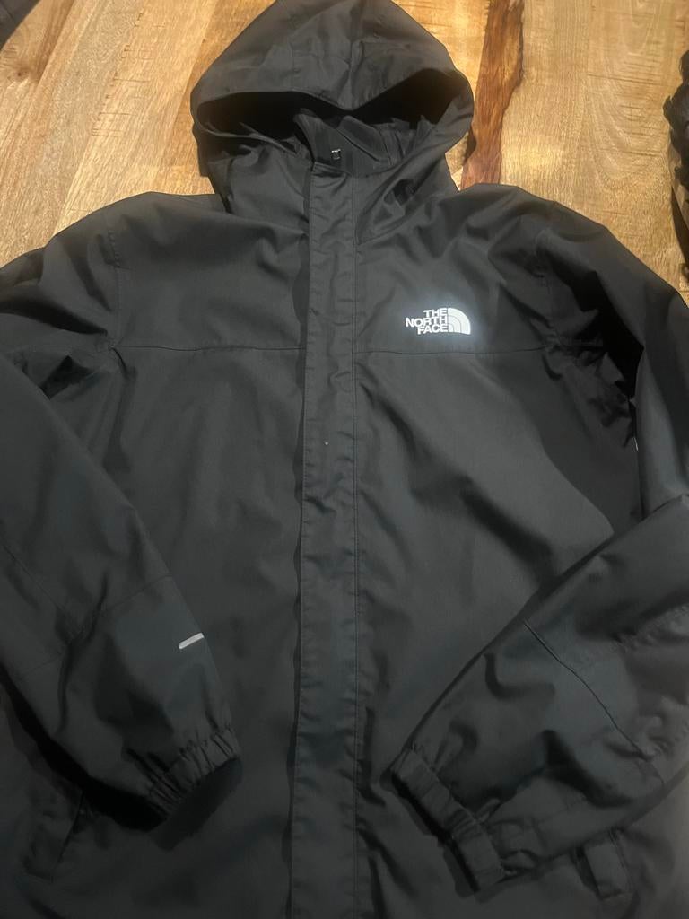 The North Face regenjas zwart - jongens XL/16, Ophalen of Verzenden, Zo goed als nieuw, Jongen, Jas