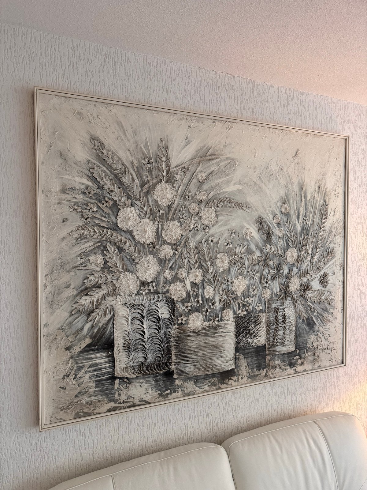 Uniek bloemen schilderij, gesigneerd Stephen Kaye, Gesigneerd, Gemengde techniek, Ophalen, Bloemen