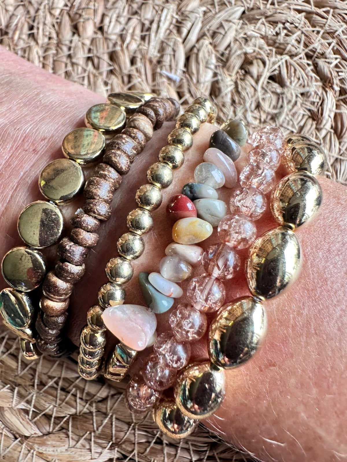 Boho armbanden set / boho chic / ibiza /  beachwear / nieuw, Ophalen of Verzenden, Nieuw