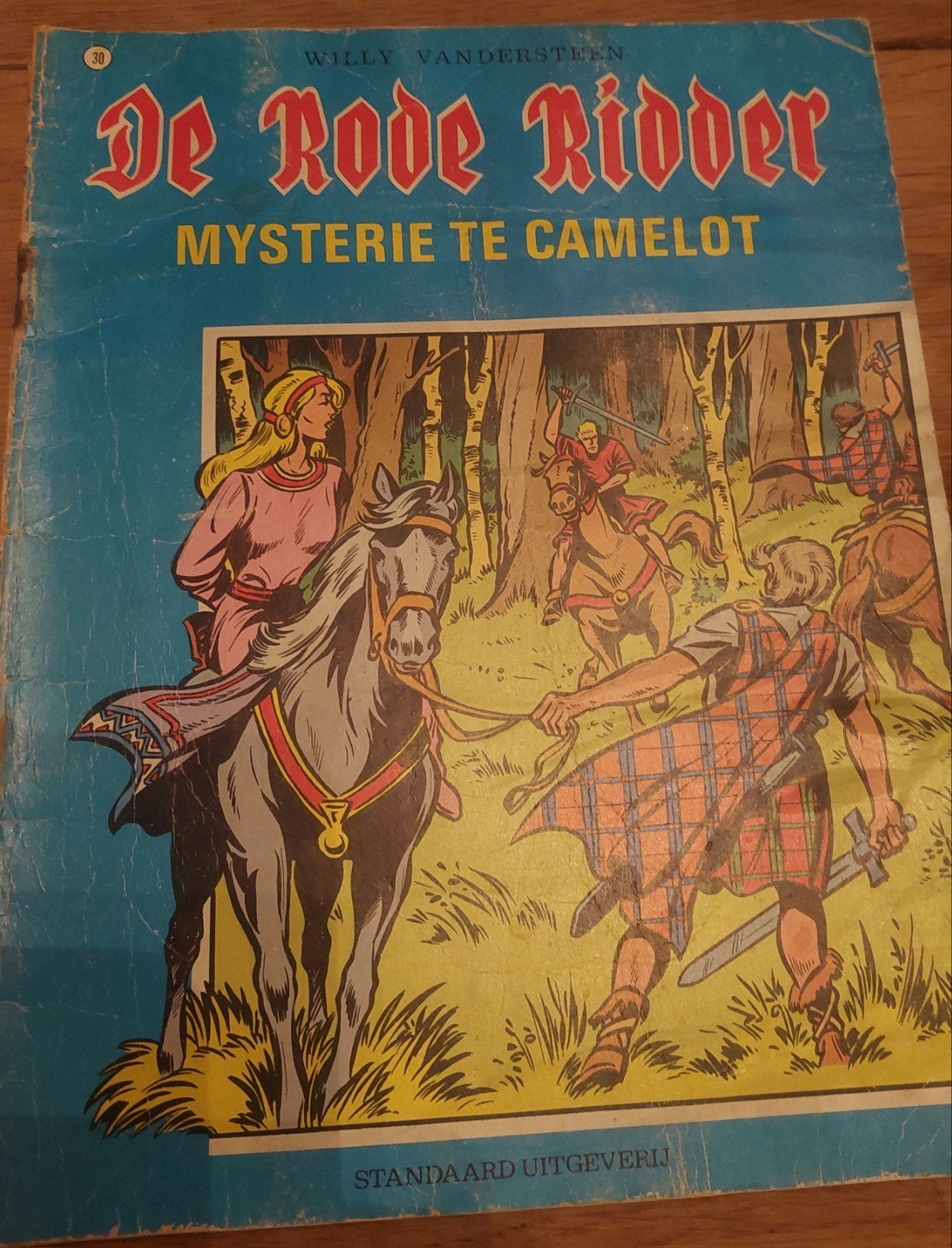 De Rode Ridder - Mysterie te Camelot (zwart/wit, zeer oud), Boeken, Stripboeken, Gelezen, Eén stripboek, Ophalen of Verzenden