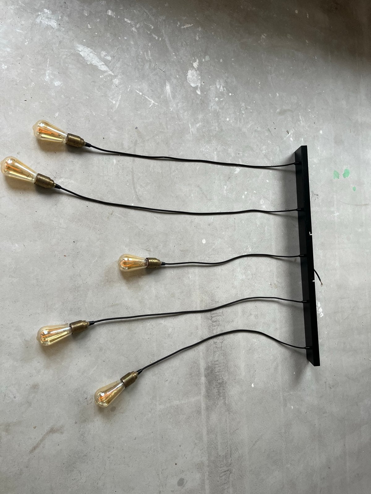 Karwei Hanglamp Ise balk met 5 lichtpunten, Huis en Inrichting, Lampen | Hanglampen, Ophalen, Gebruikt, Metaal, E27 (groot)