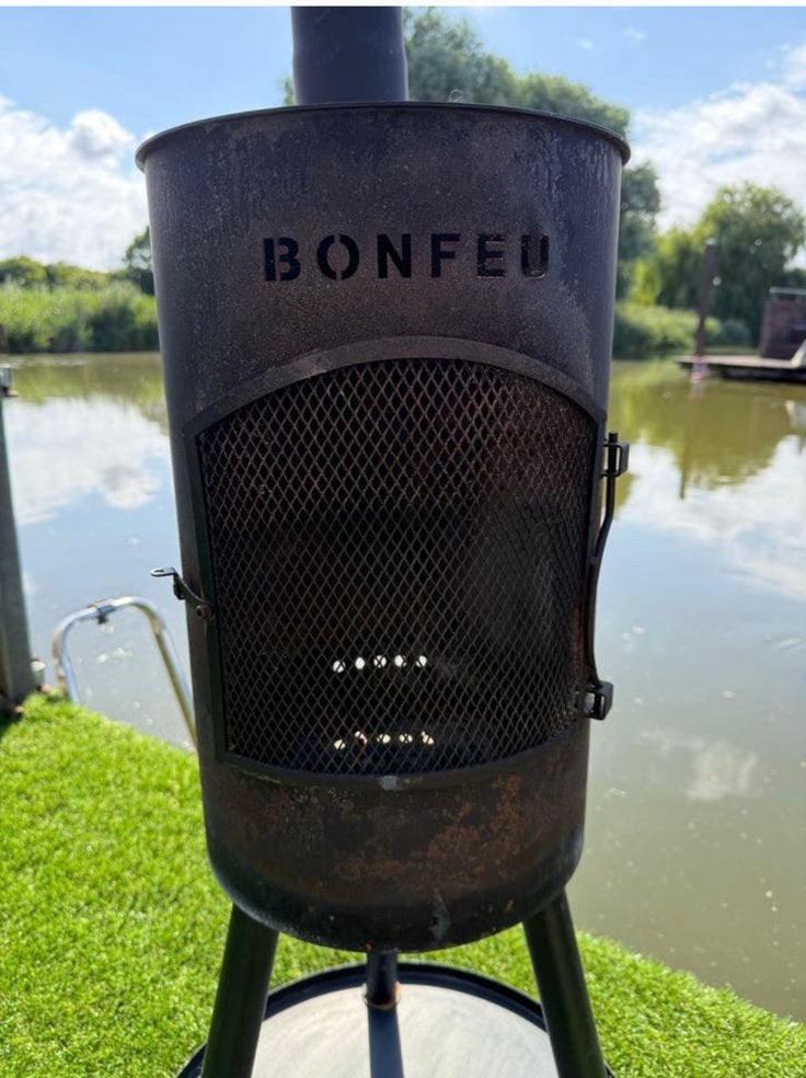 Bonfeu vuurton buitenhaard met grill functie, Ophalen, Gebruikt