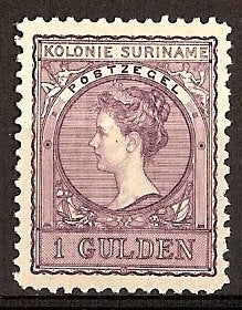 Suriname NVPH nr 56 ongebruikt Koningin Wilhelmina 1907, Ophalen of Verzenden, Postfris