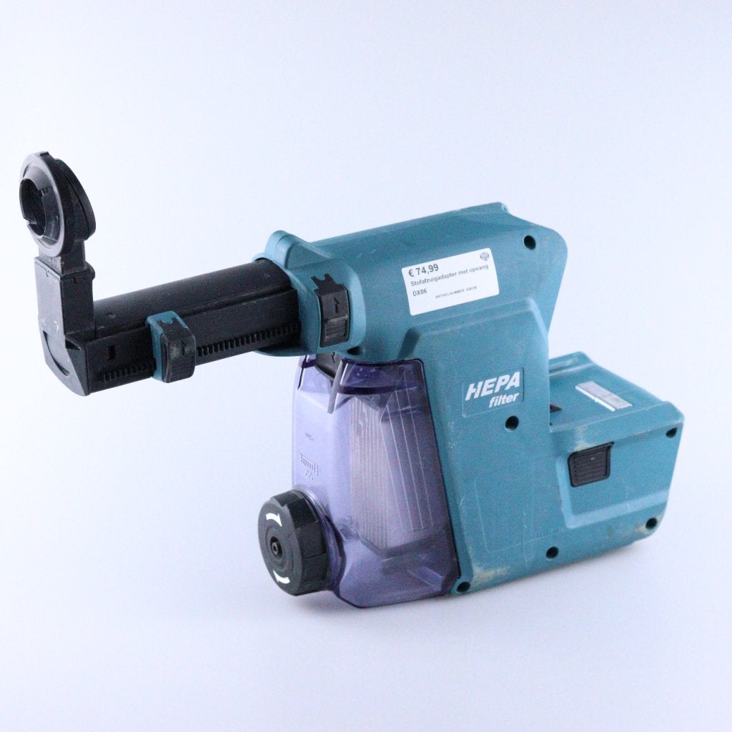 Makita Stofafzuigadapter met opvang DX06, Makita, Gebruikt, Support@makita.com, Makita Corporation, 3-11-8, Sumiyoshi-cho, 
Anjo, Aichi 446-8502
Japan