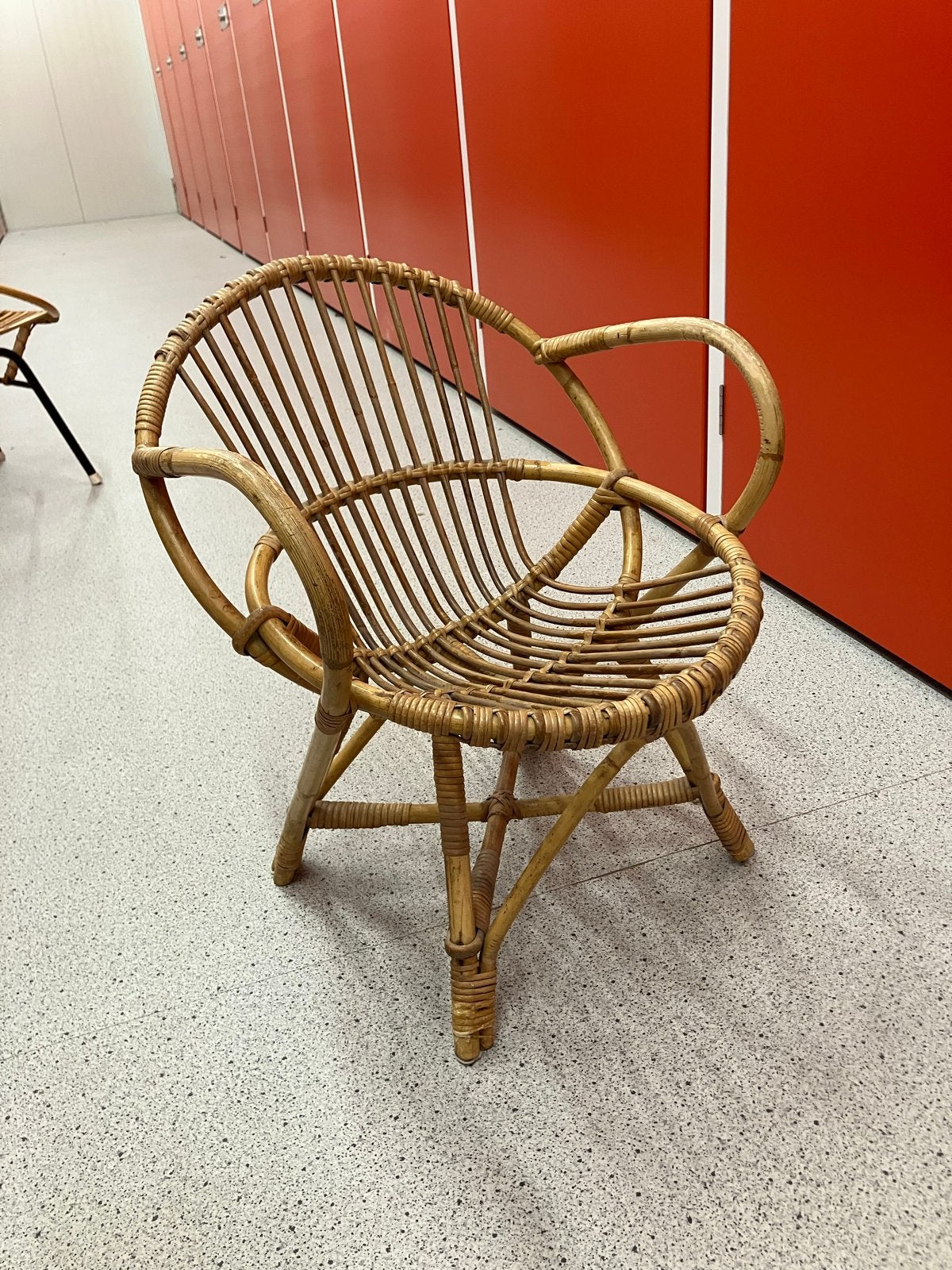 Vintage rotan kinderfauteuil Boho Jaren 60/70 Mooie staat, Ophalen