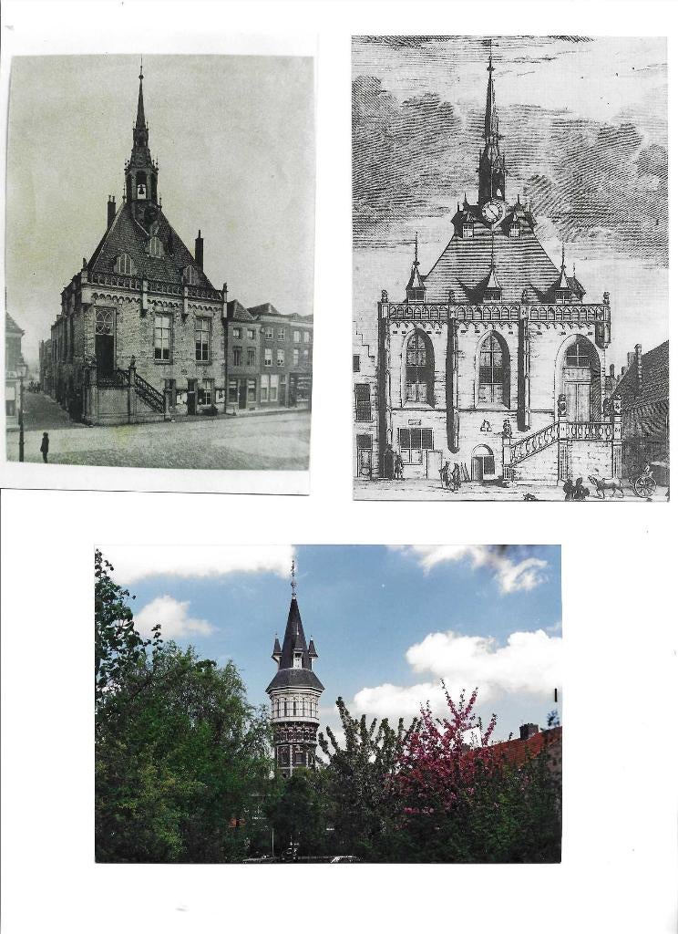 schoonhoven  watertoren  1762   1917  ook apart, Verzamelen, Foto's en Prenten, 1960 tot 1980, Verzenden, Foto, Zo goed als nieuw
