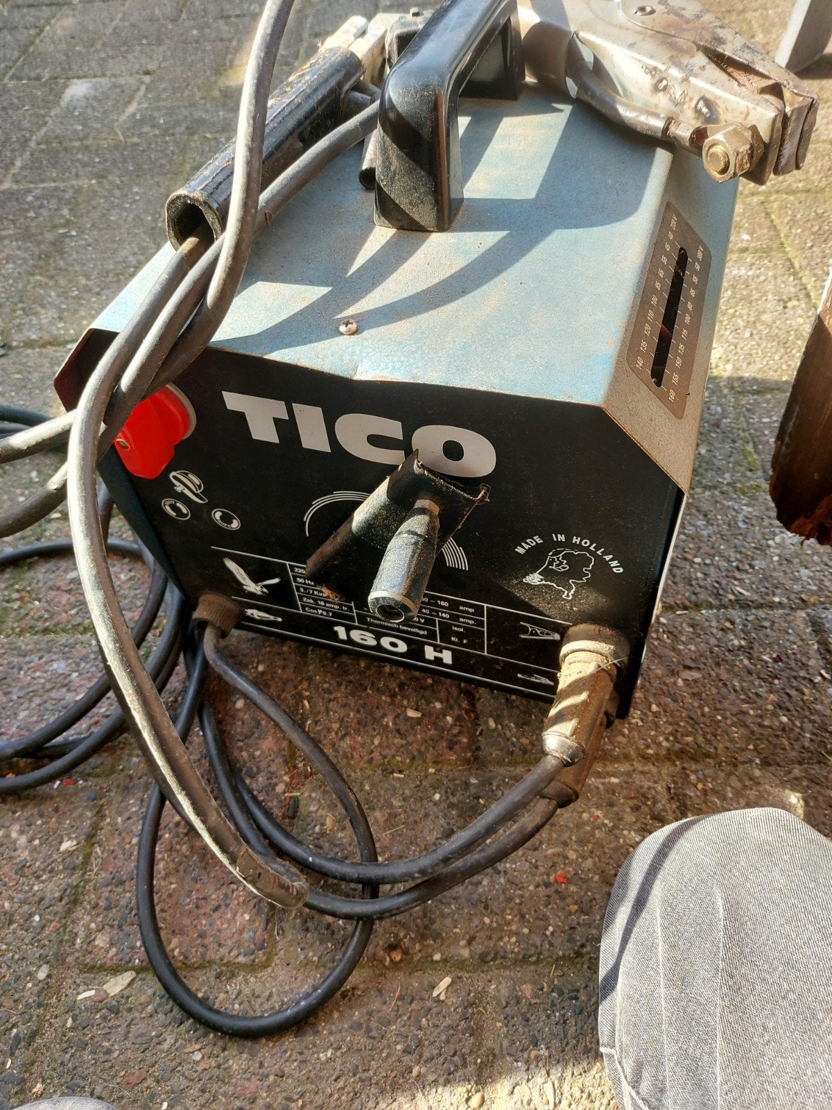 Tico Lasapparaat 220/380V incl. elektroden en laskapje, Ophalen, Gebruikt, 150 tot 250 ampère, Elektroden