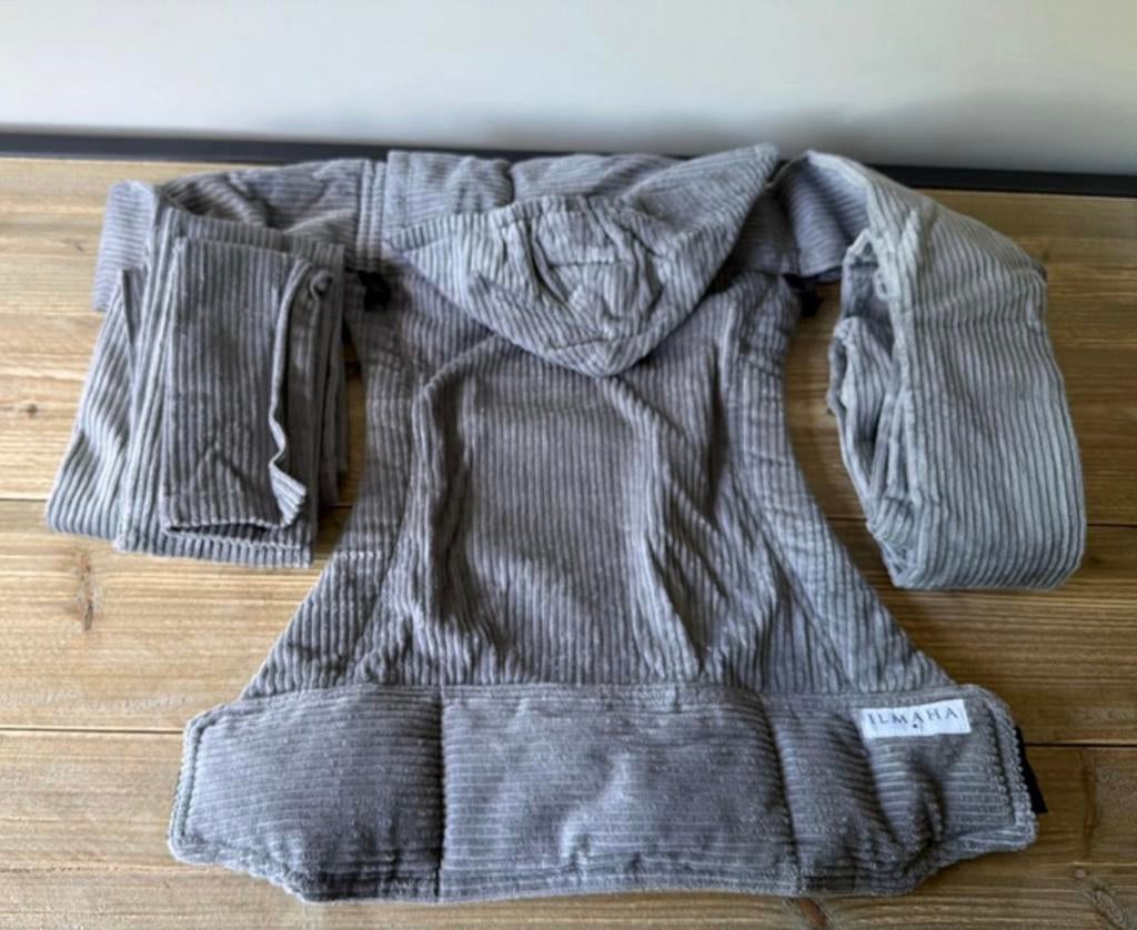 Ilmaha Mei Tai Draagzak Rib Donkergrijs, Nieuw, Buik, Rug of Zij, Draagzak, Ophalen