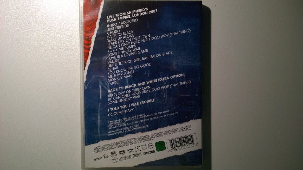 Amy Winehouse - I Told You I Was Trouble (DVD), Alle leeftijden, Ophalen of Verzenden, Zo goed als nieuw