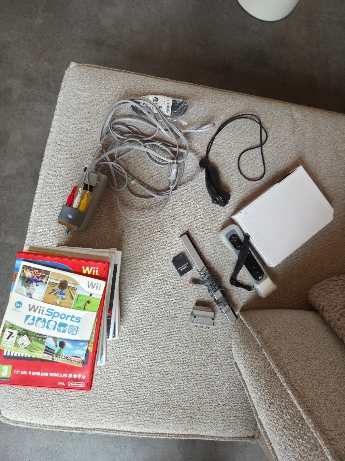 Wii console met 1 controllers en 19 games, Ophalen, Gebruikt, Met 1 controller, Met games