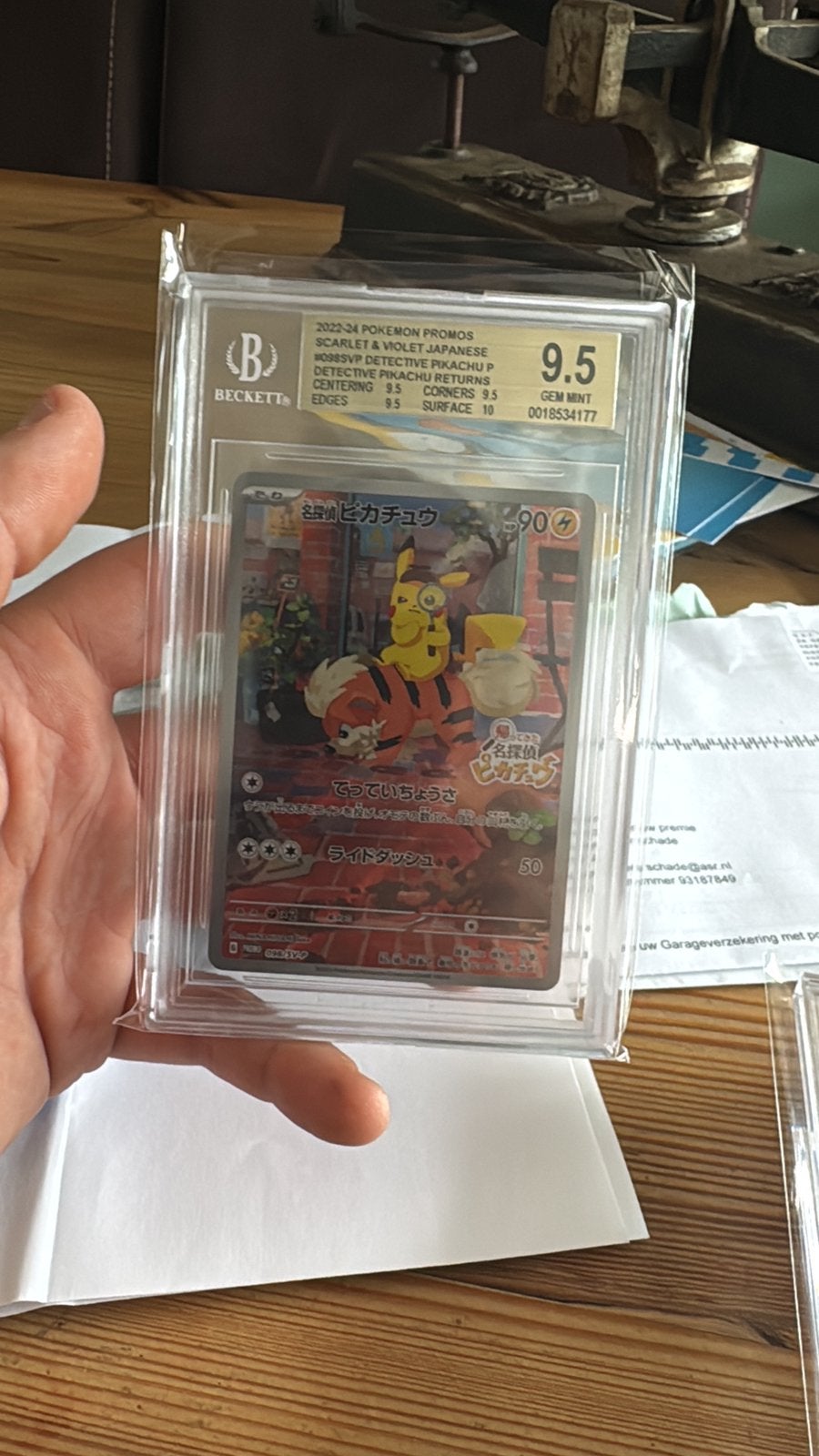Detective pikachu japan promo bgs 9.5, Hobby en Vrije tijd, Verzamelkaartspellen | Pokémon, Ophalen of Verzenden, Zo goed als nieuw
