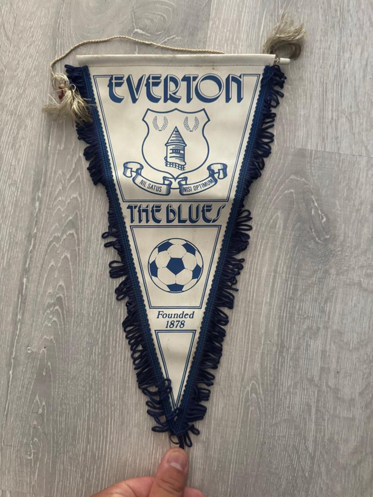 Everton Vaantje - Vintage Voetbal Fan Item, Verzamelen, Sportartikelen en Voetbal, Ophalen of Verzenden, Gebruikt, Buitenlandse clubs