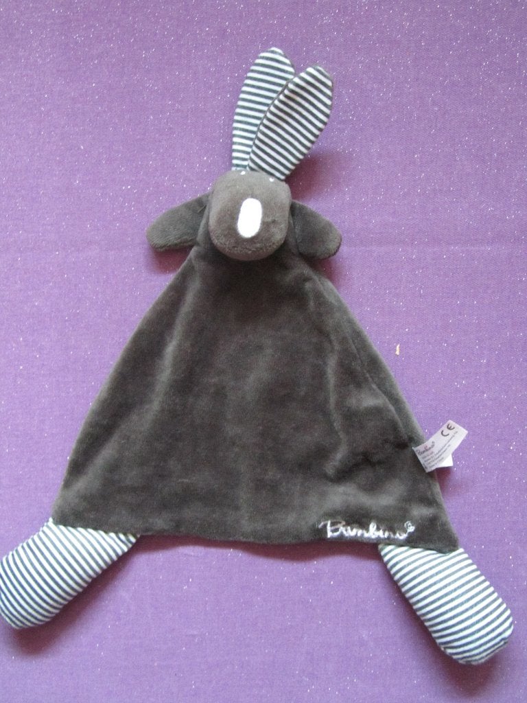 BAMBINO Knuffeldoekje KONIJN. GRIJS **Nieuw**, Grijs, Ophalen of Verzenden, Met label, Konijn