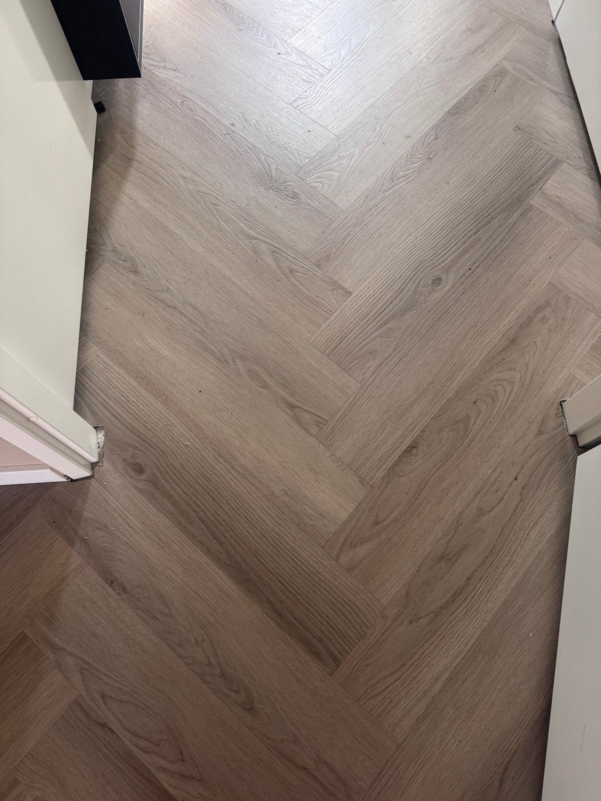 Pvc visgraatpatroon, Huis en Inrichting, Ophalen, Gebruikt, Bruin, Minder dan 5 m²