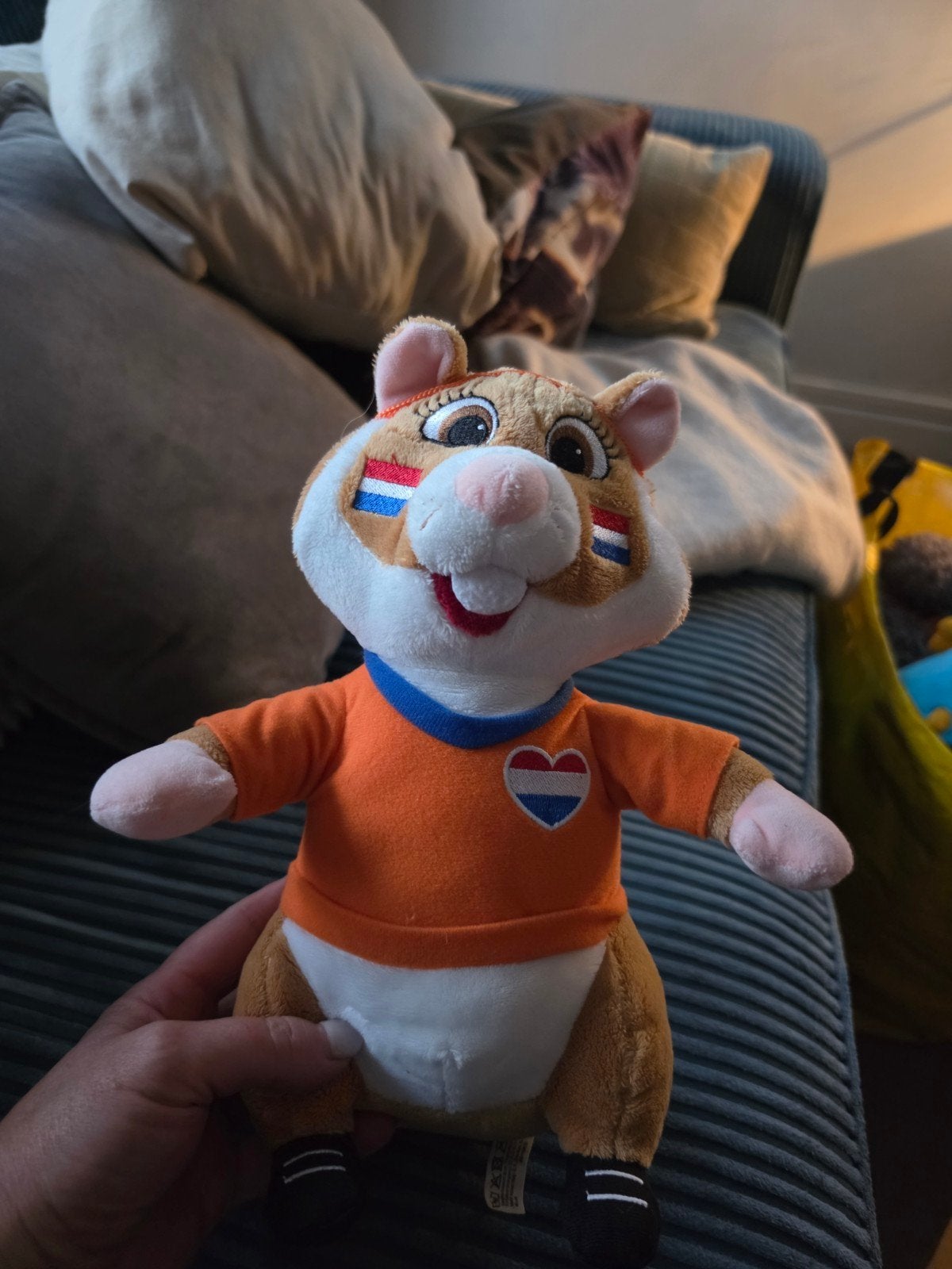 Oranje Hamster Knuffel WK/EK Voetbal, Oranje, Overige merken, Overige karakters, Hamster