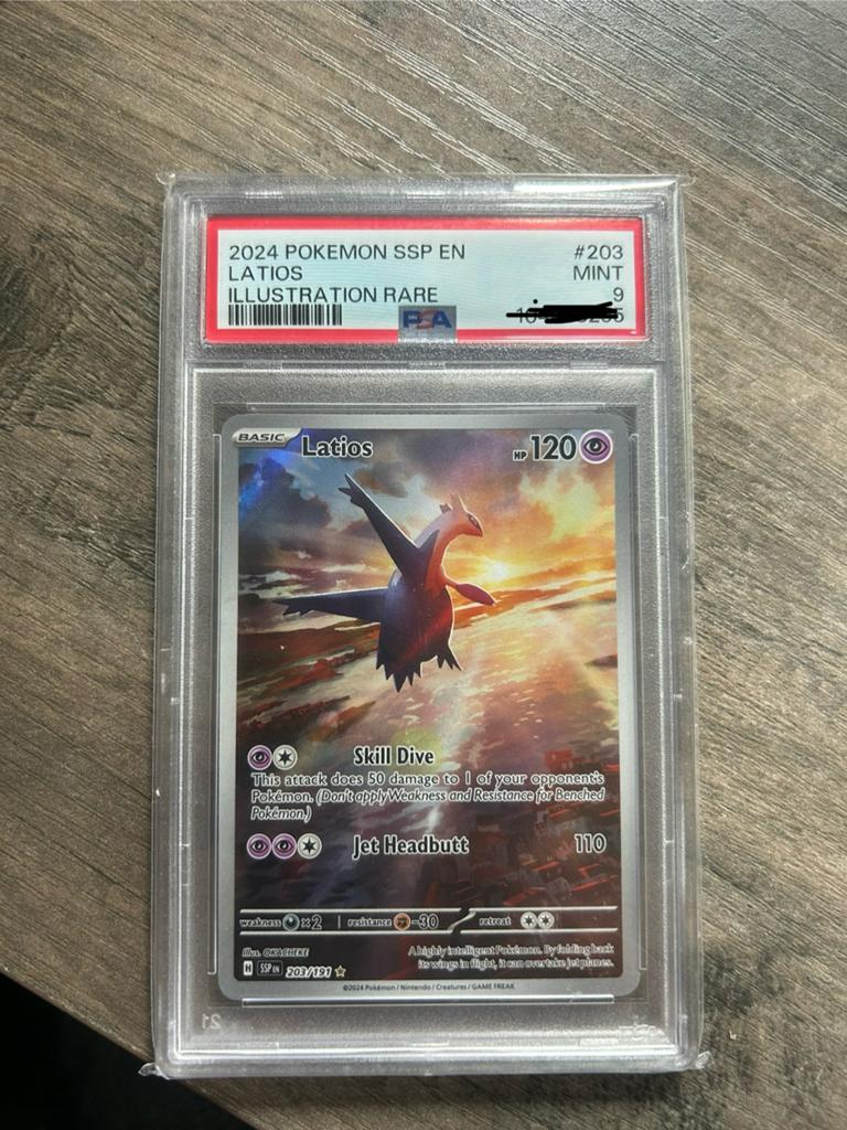 Latios pokemon kaart slab psa 9, Ophalen of Verzenden, Zo goed als nieuw