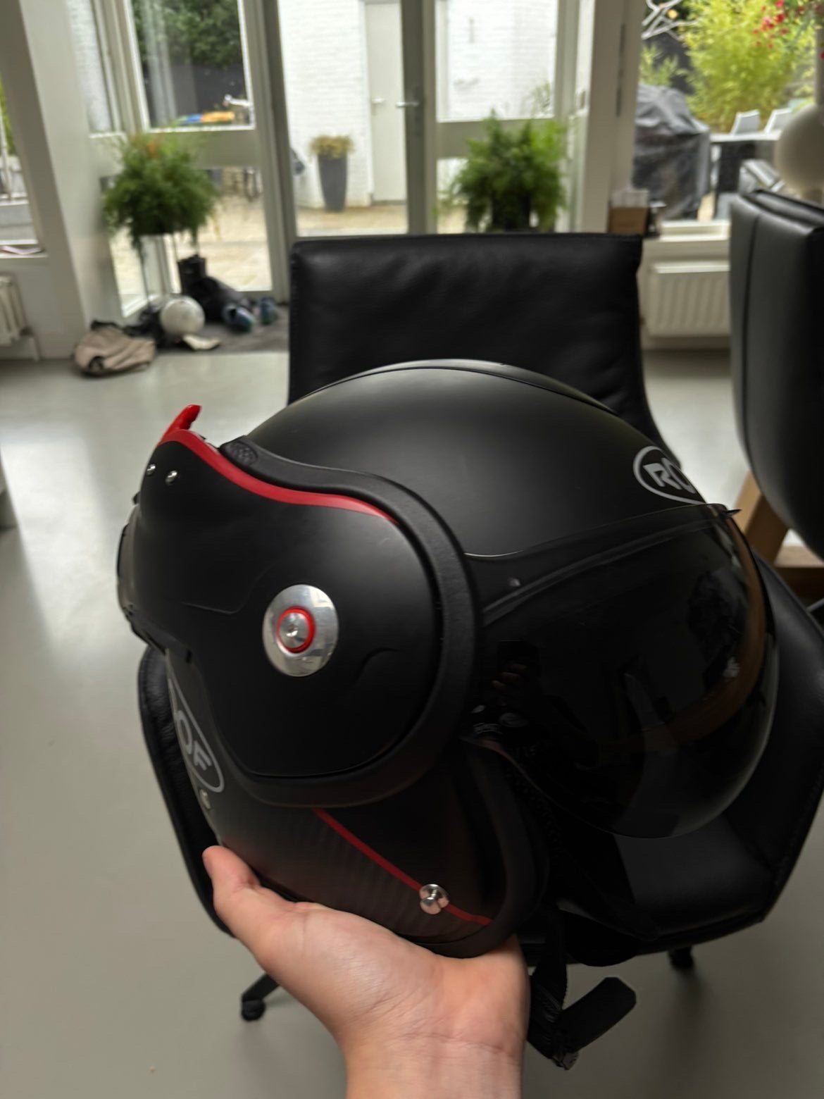 Roof boxxer helm R09 Carbon/ mat zwart, Ophalen, Zo goed als nieuw
